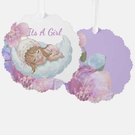 Celestial Baby shower Ornament Karte (Vorderseite/Rückseite)