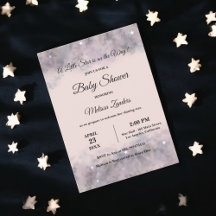 Celestial Baby Shower Pink Watercolor Baby Girl