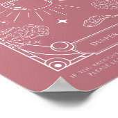 Celestial Baby Shower Rose Diaper Raffle Sign Poster (Ecke)