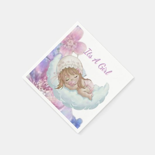 Celestial Baby shower Serviette (Ecke)