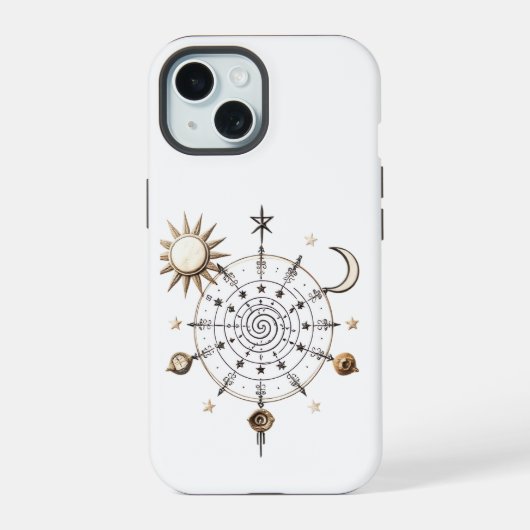 Celestial Balance Phone Case iPhone 15 Hülle (Rückseite)