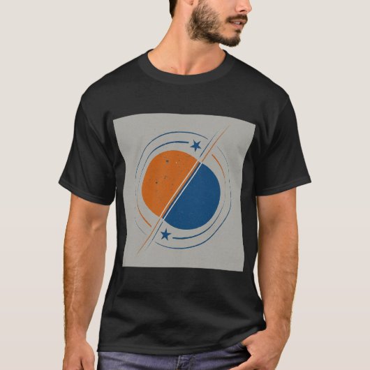 "Celestial Ballet: Binary Star System T-Shirt (Vorderseite)