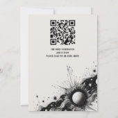 Celestial Band Hochzeit Einladung mit QR-Code (Rückseite)