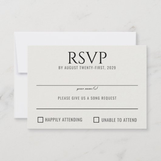 Celestial Band RSVP Karte (Vorderseite)