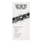 Celestial Band Wedding Program Werbekarte (Vorne)