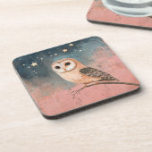 Celestial Barn Owl Getränkeuntersetzer (Linke Seite)