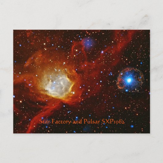 Celestial Bauble - Nebula N90 und Pulsar SXP1062 Postkarte (Vorderseite)