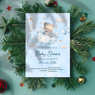 Celestial Bear auf Cloud Baby Shower Einladung