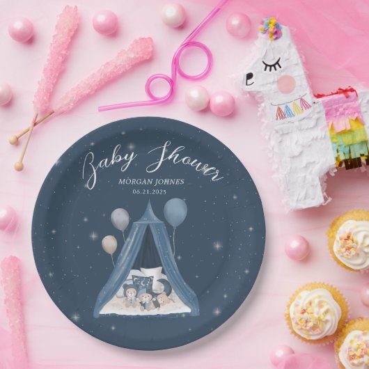 Celestial Bear Baby Shower Plakat Pappteller (Party)