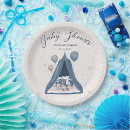 Celestial Bear Baby Shower Plakat Pappteller