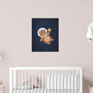 Celestial Bear Kinderzimmer Art Poster