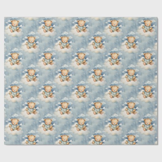 Celestial Bear Niedlich Boys Geburtstag Geschenkpapier (Flach)