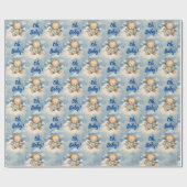 Celestial Bear Oh Baby Boy Baby Dusche Geschenkpapier (Flach)
