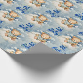 Celestial Bear Oh Baby Boy Baby Dusche Geschenkpapier (Ecke)