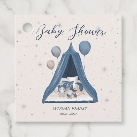 Celestial Bear Pastel Baby Dusche Geschenkanhänger (Vorderseite)