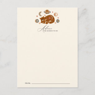 Celestial Bear Theme Baby Showcard Postkarte