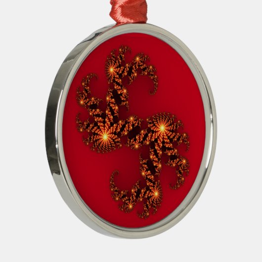 Celestial Beauty in Vivid 3D Kosmische Kunst Ornament Aus Metall (Rechts)