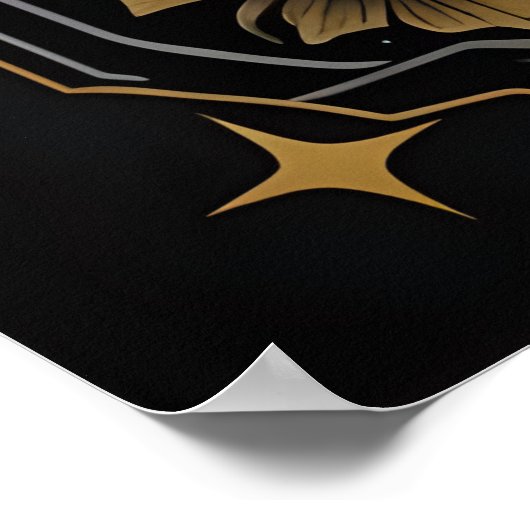 Celestial Bee Poster - Gotische botanische Insekte (Ecke)