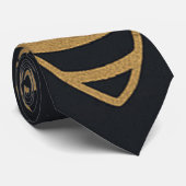 Celestial Bee Trail – Elegant Cosmic Gold Design Krawatte (Gerollt)