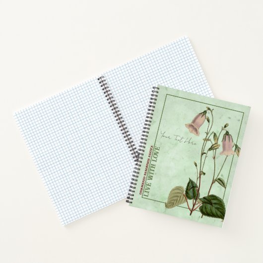 Celestial Bells: Hanabusaya asiatica Notebook Notizblock (Innenseite)
