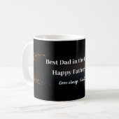Celestial Best Dad Mug Black Gold Keepsake Gift Kaffeetasse (Vorderseite Links)