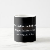 Celestial Best Dad Mug Black Gold Keepsake Gift Kaffeetasse (Mittel)