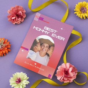 Celestial BEST MOMMY EVER Mother's Day Foto Feiertagskarte