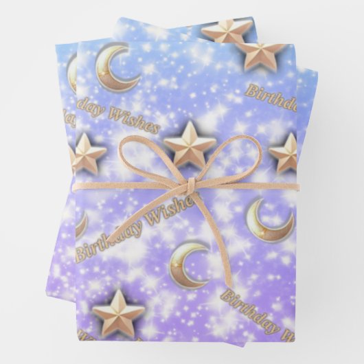 Celestial Birthday Geschenkwrap | Starry Night Pap Geschenkpapier Set (Beispiel)