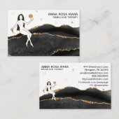 *~* Celestial Black Agate - Gold Glitzer Goddess Visitenkarte (Vorne/Hinten)