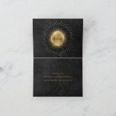 Celestial Black and Gold Stars Danke Karte (Innenseite)