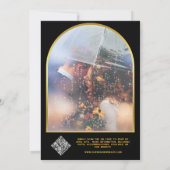 Celestial Black and Gold Stars Moon & Sun Wedding Einladung (Rückseite)