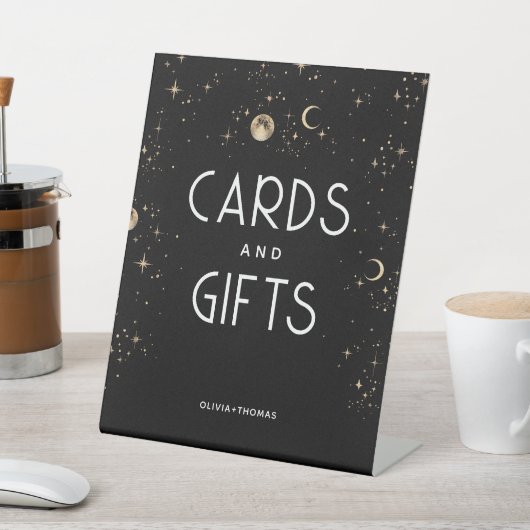 Celestial Black Card und Geschenke Hochzeit Sockelschild (In SItu)