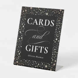 Celestial Black Card und Geschenke Hochzeit Sockelschild