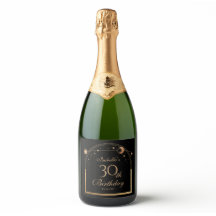 Celestial Black Gold Sun Moon Stars 30. Geburtstag