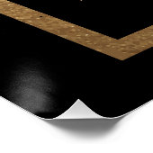 Celestial Black Gold Sun Moon Stars Oh Snap Poster (Ecke)