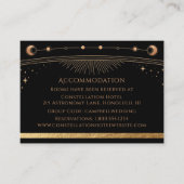 Celestial Black Gold Sun Moon Stars Unterkunft Begleitkarte (Vorderseite)