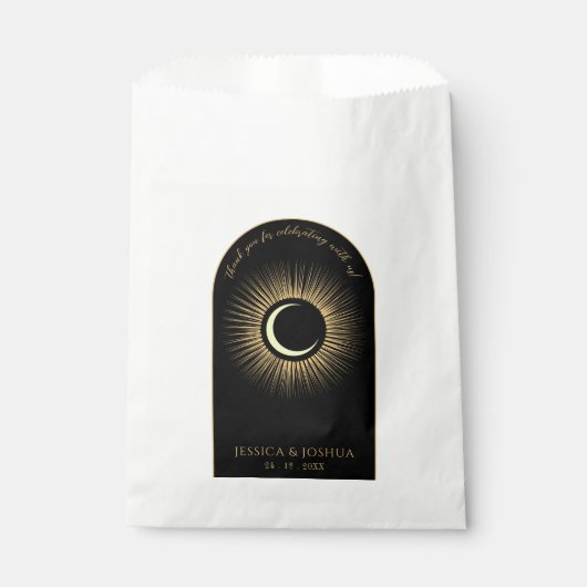 Celestial Black Mystical Sun Moon Geschenktütchen (Vorderseite)