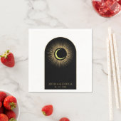 Celestial Black Mystical Sun Moon Serviette (Beispiel)