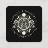 Celestial Black Quadratische Visitenkarte (Vorderseite)