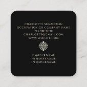 Celestial Black Quadratische Visitenkarte (Rückseite)