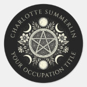 Celestial Black Runder Aufkleber (Vorderseite)