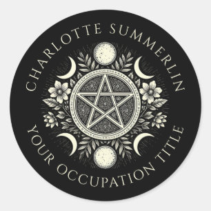 Celestial Black Runder Aufkleber