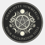 Celestial Black Runder Aufkleber (Vorderseite)