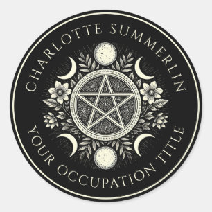 Celestial Black Runder Aufkleber