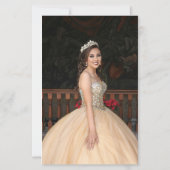 Celestial Black Save the Date Birthday Quinceanera (Rückseite)