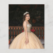 Celestial Black Save the Date Birthday Quinceanera (Rückseite)