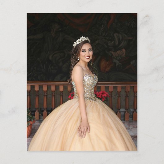 Celestial Black Save the Date Birthday Quinceanera (Rückseite)