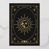 Celestial Black Tarot Card Einladung zur Hochzeits (Rückseite)