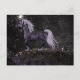 Celestial Black Unicorn Postkarte
