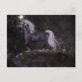 Celestial Black Unicorn Postkarte (Vorderseite)